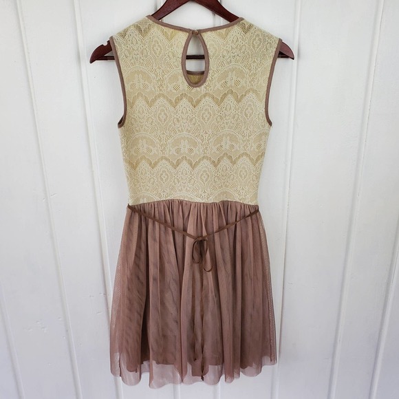 Weston Wear Anthropologie Sz Small Lace Sleeveless Dulcie Tulle Mini Dress - Picture 7 of 12